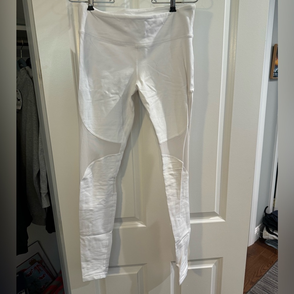 Alo Yoga White High Waist Moto Leggings Size Medium
